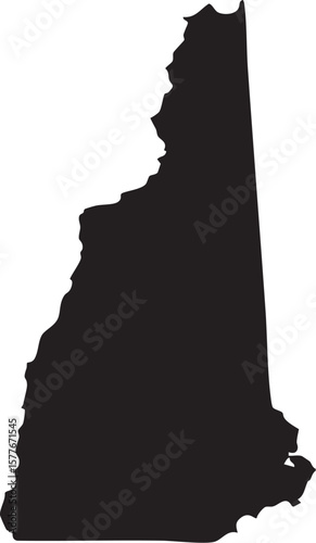 New Hampshire Vector Map High Detail