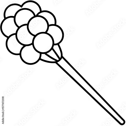Cotton swabs line art vector