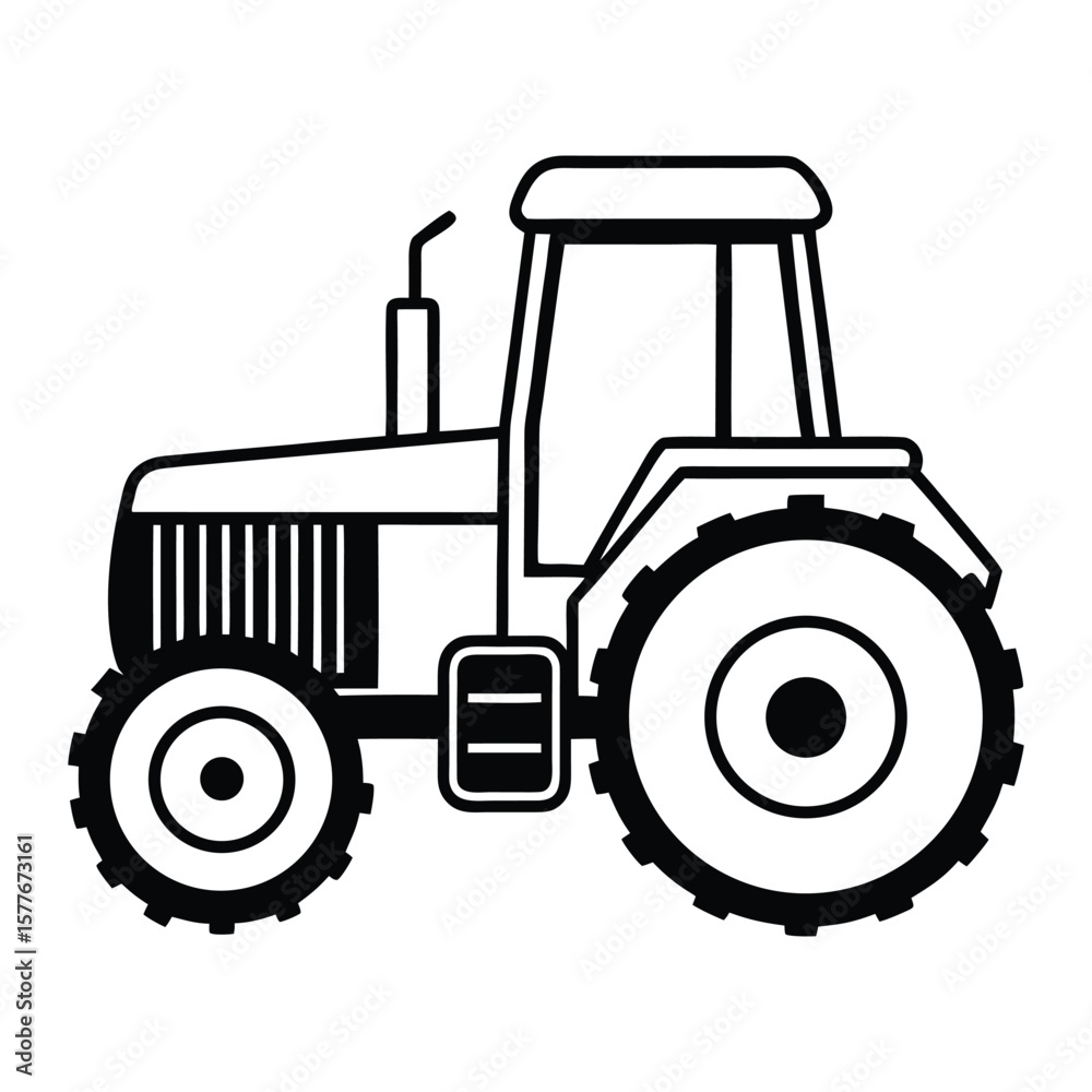 Obraz premium tractor isolated on white background