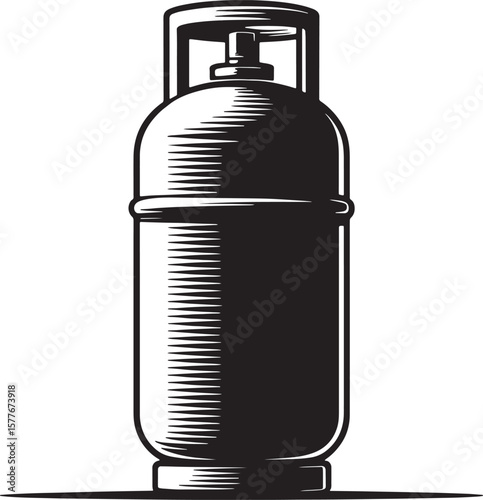 gas cylinder silhouette art illustration premium quality