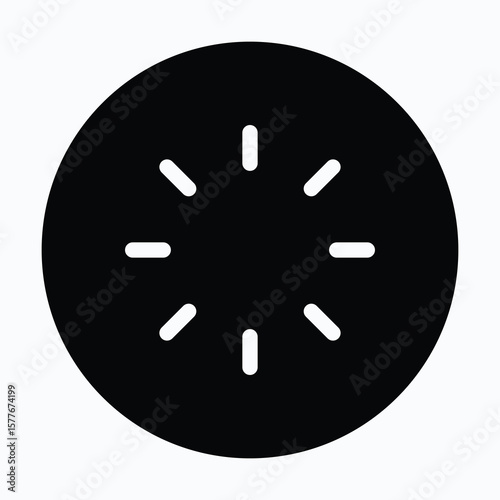 Loading Circular Icon For User Interface, Isolated Vector Icon.