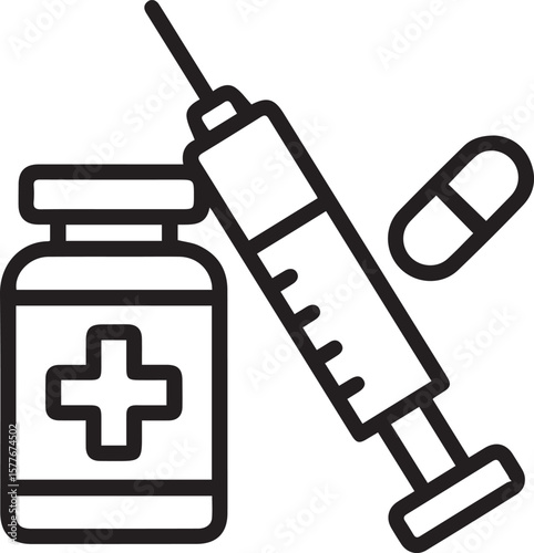 injection with white background