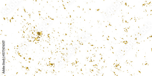 Abstract gold Foil splatter glitter and confetti Golden stroke on transparent background. zigzag ,ribbon,