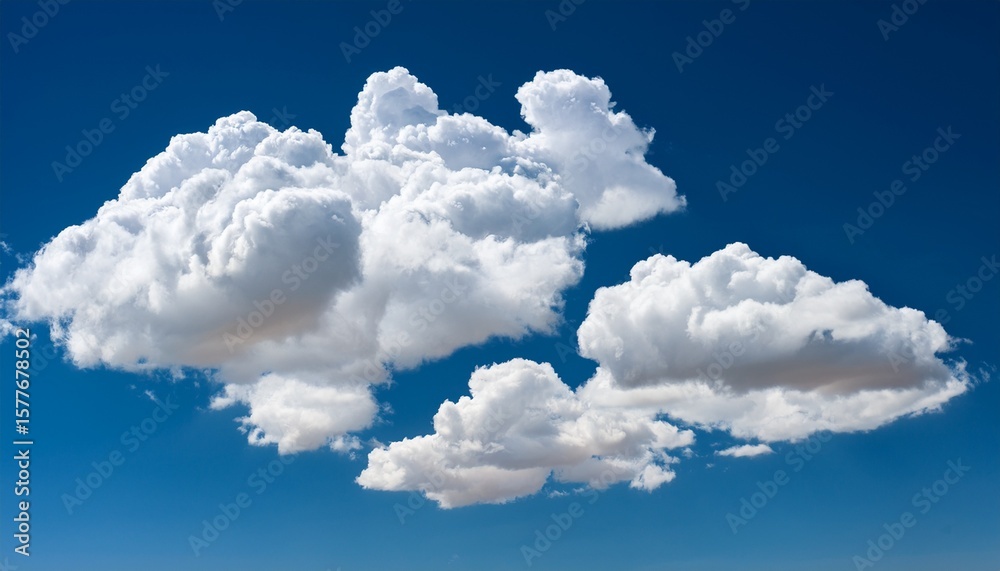 Naklejka premium isolated clouds displaying chaotic forms on for creative projects