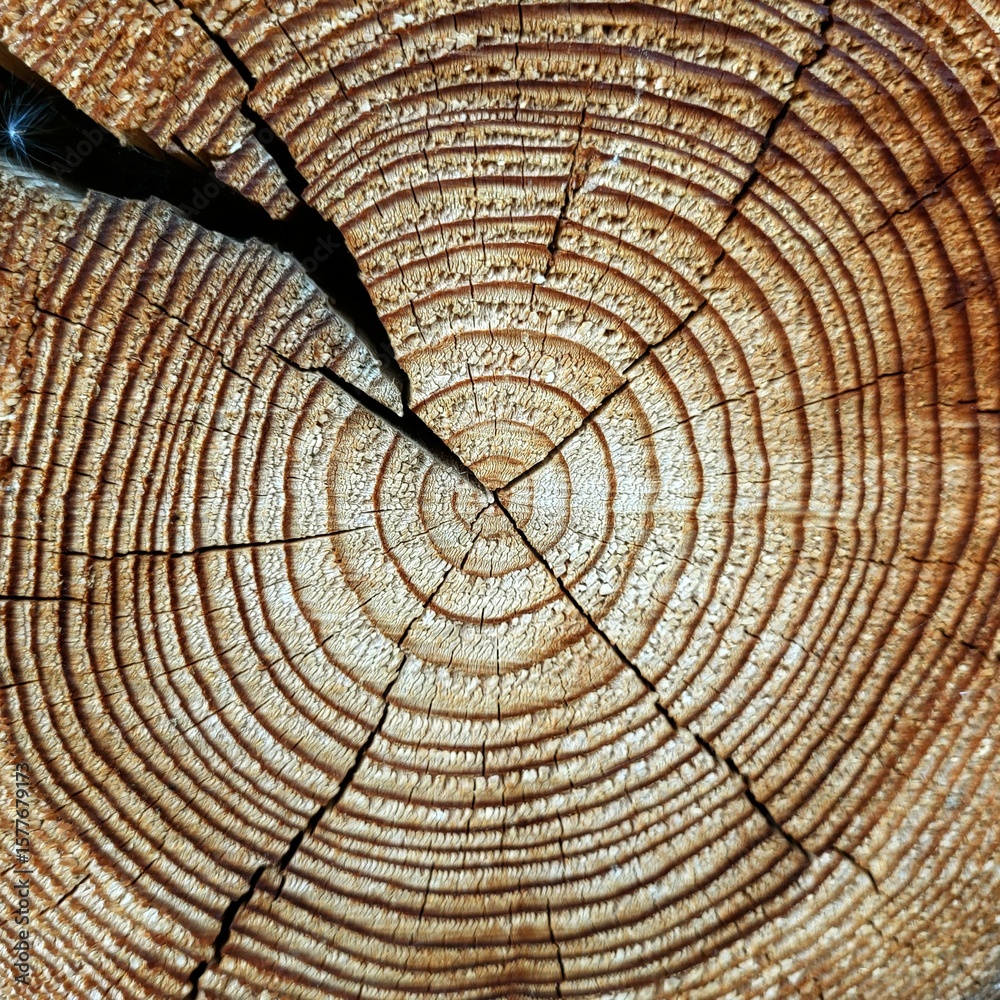 Naklejka premium close-up of annual rings of a fir tree