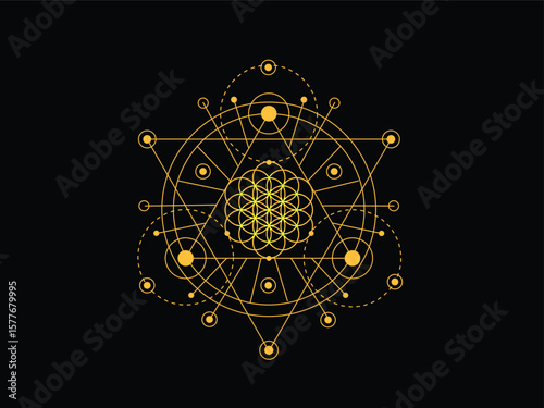sacred geometry, spiritual, mandala, vector, 