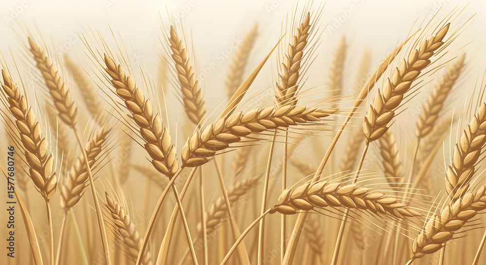 Golden Wheat Field Harvest Season Rural Nature Golden Wheat Field Harvest Season Rural Nature