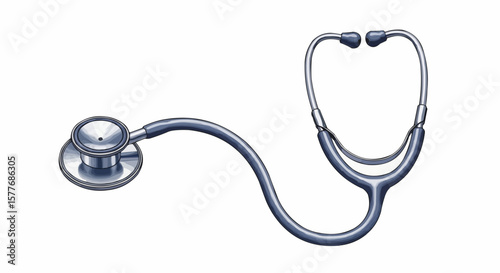 stethoscope on white background
