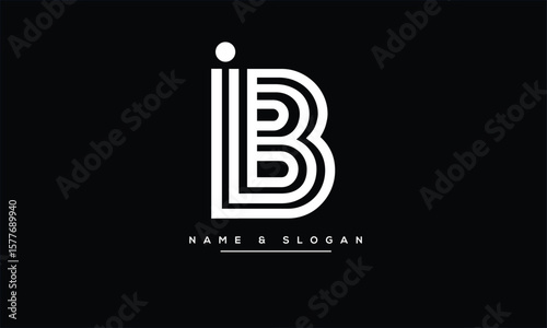 IB, BI, I, B Abstract Letters Logo Monogram