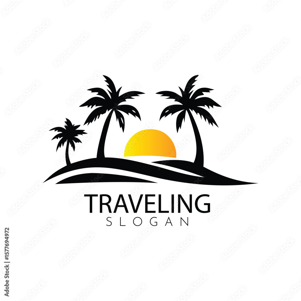 Naklejka premium Traveling, travelling,, tour logo
