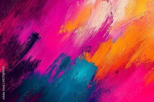 Dynamic Brushstroke Patterns in an Abstract Design