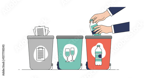 Illustrating a simple and effective waste segregation system for a cleaner planet