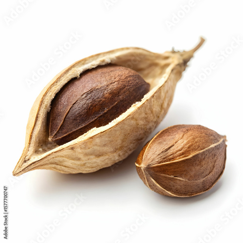 Dried moringa seeds are nutrient-dense, rich in antioxidants and vitamins, used