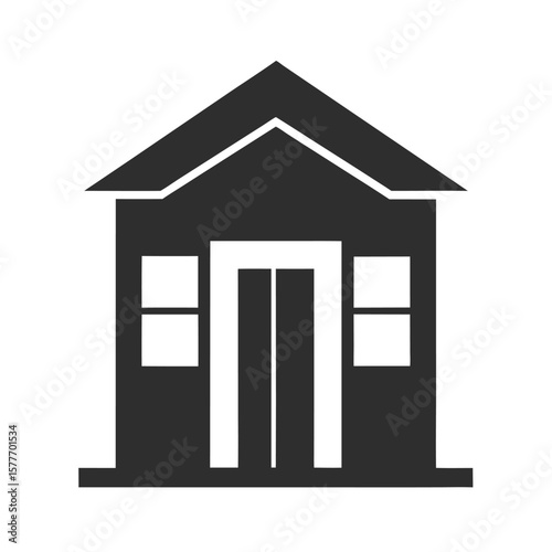 Minimalist rectangle door shape ideal for branding clean structure and housing visuals