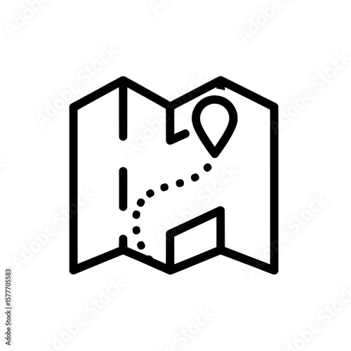 Map with location pin for navigation and travel planning