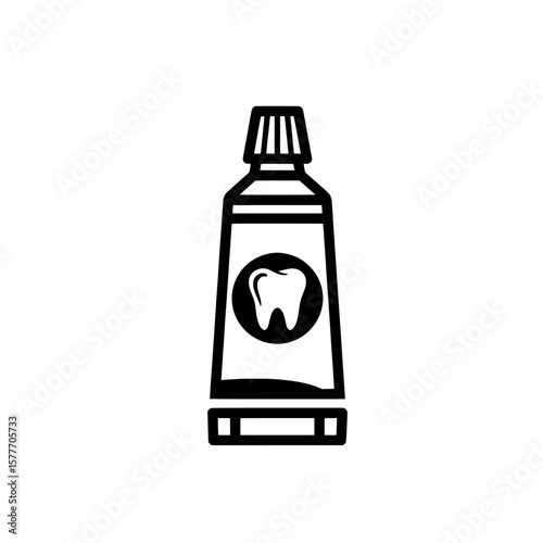 Toothbrush with toothpaste illustration for personal care products