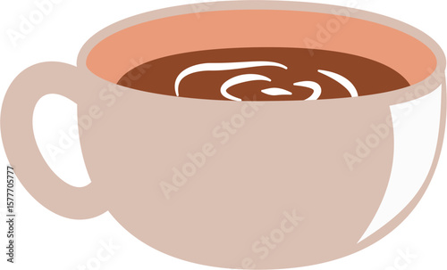 Coffee cup with latte cartoon