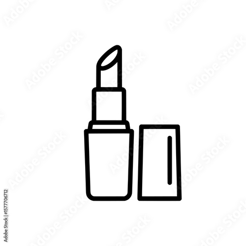 lipstick and lipstick cap with outline style for beauty products