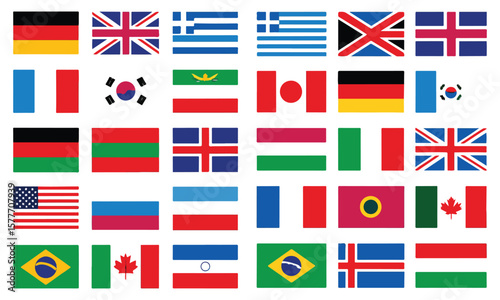 World Most Popular Rounded Flags