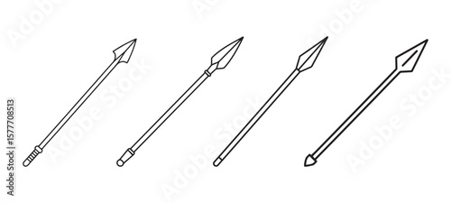 the spear icon. vector flat icon set
