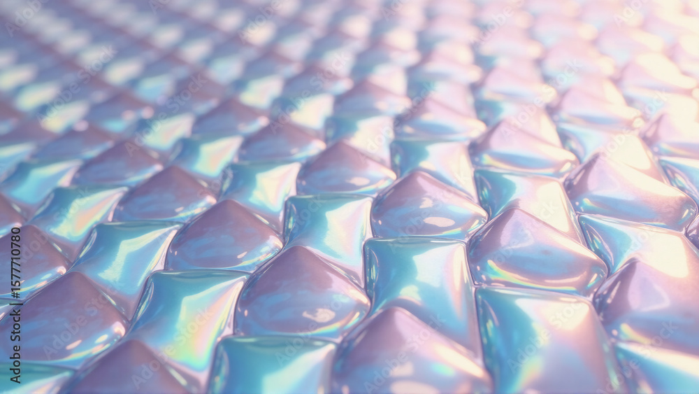 Fototapeta premium Prismatic Weave: Shimmering Iridescent Geometry