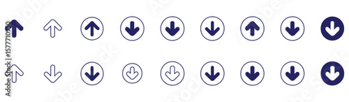 Arrow chevron symbol .Arrows symbols set.arrows icon set. Hand drawn arrow collection. Curved arrows. exchange icons. Black arrows symbols set. Blend effect. Double arrow direction pointer icon set.