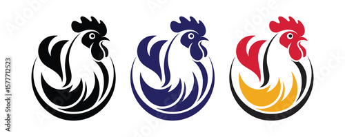 Chicken icon. Simple and clear representation of a chicken, Flat Hen icon. Hen logo template. Chicken, hen flat icon.Chicken Vector