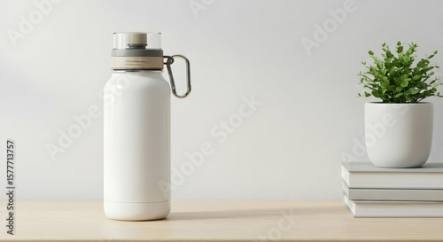 Wallpaper Mural White Insulated Water Bottle Mockup Minimalist Design Torontodigital.ca