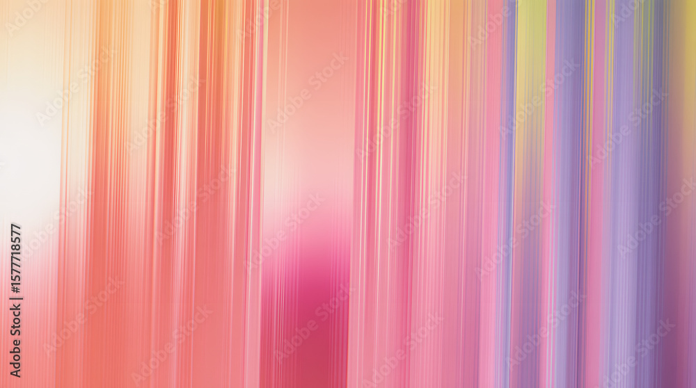 Obraz premium Colorful vertical light streaks over mountain landscape at sunrise