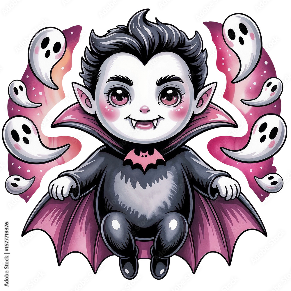 Obraz premium Cute vampire character on Halloween