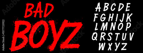 Bold handwritten uppercase font in street style with a gangster vibe. Great for hip hop designs, poster art, or bold urban graphics with attitude.