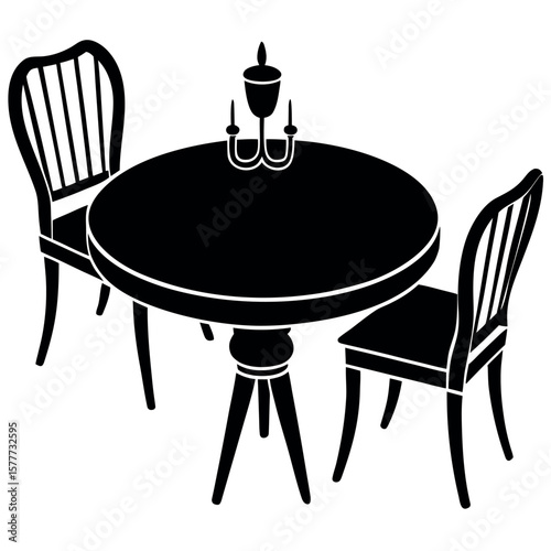 3d-dining-table-silhouette-icon.eps