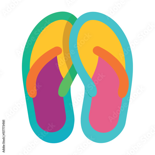 a-colorful-flat-vector-icon-of-flip-flops 