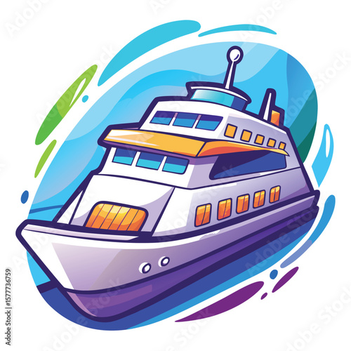 ferry--shiny-toon-style-with-white-background 