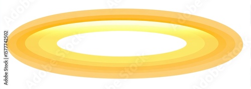 Oval shape with concentric, gradient-filled rings of pale yellow and gold