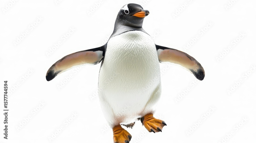 Fototapeta premium Penguin Flight: Wings, Feathers, and Anatomy