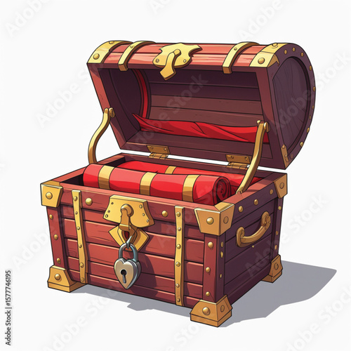 treasure chest isolated on white