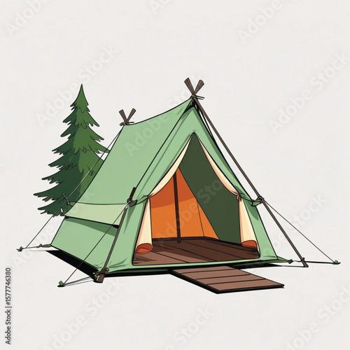 camping in the mountains