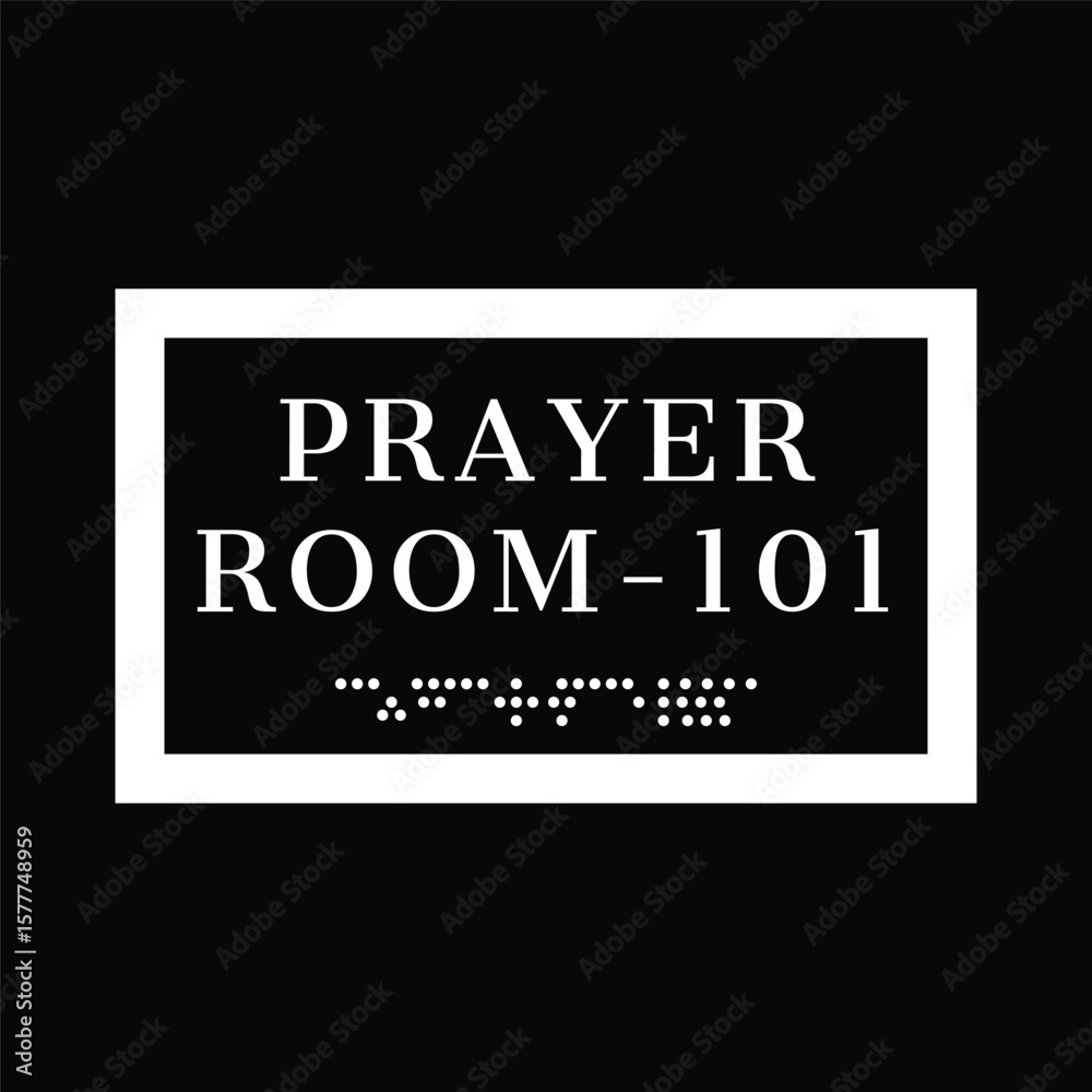 Obraz premium Muslim Prayer Room 101 Name Plate vector 