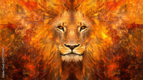 Lion for graphic work. Lion abstract art background.Animal backdrop wallpaper