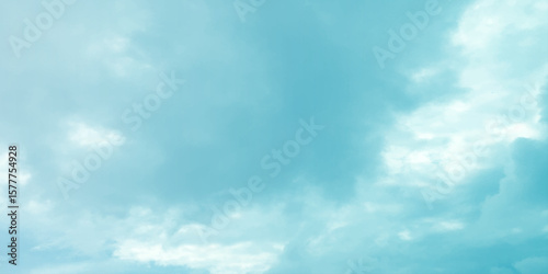 Blue sky, sun, clouds. A peaceful moment with underlying complexity. A reflection of the sky on thin clouds. Hidden emotions beneath a bright exterior like feeling melancholic on a good day background