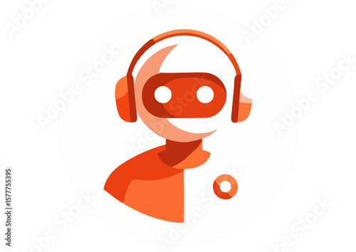 Stylized haunted chatbot illustration 