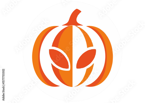 Stylized alien pumpkin illustration 