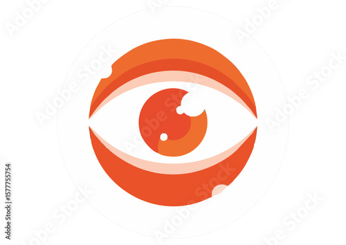 Stylized augmented reality eyeball illustration 