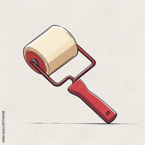 roller brush vector illustration