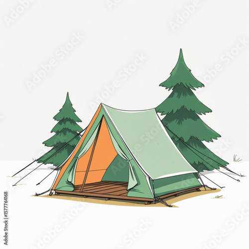 camping in the mountains
