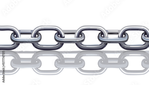 straight steel chain isolated on white transparent background. silver reflective chain. cut out.link, bond, clip, connection, gem, grey, hard, jewellery, metallic, power, reflective, row, safety, 