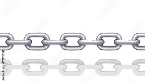straight steel chain isolated on white transparent background. silver reflective chain. cut out.link, bond, clip, connection, gem, grey, hard, jewellery, metallic, power, reflective, row, safety, 
