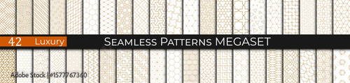 set of golden luxury patterns