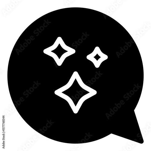 ai chat message solid icon
